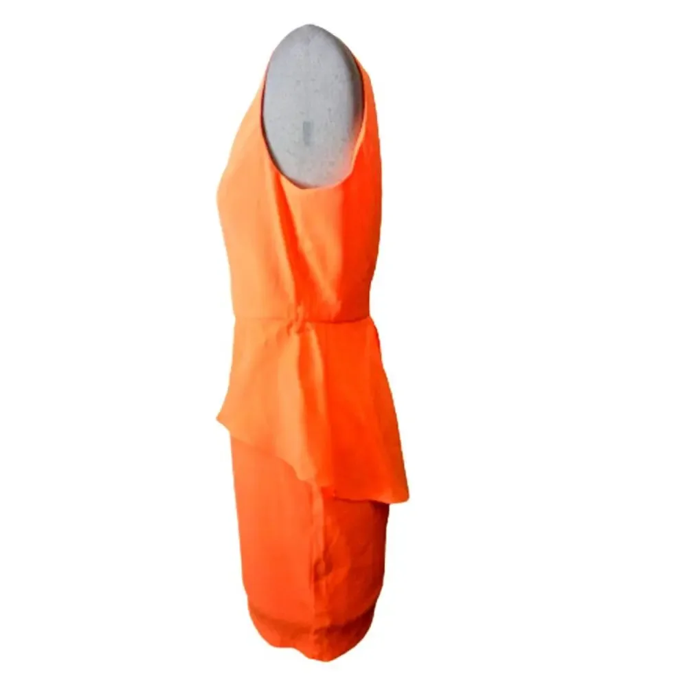 Orange Bodycon Cocktail Dress Size Small